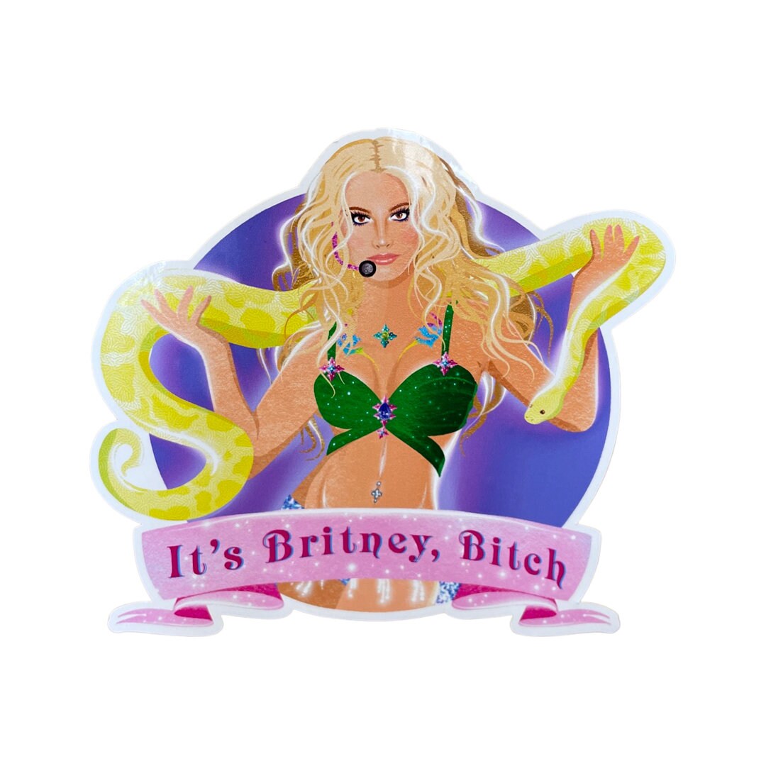 It’s Britney B sticker, original artwork waterproof vinyl