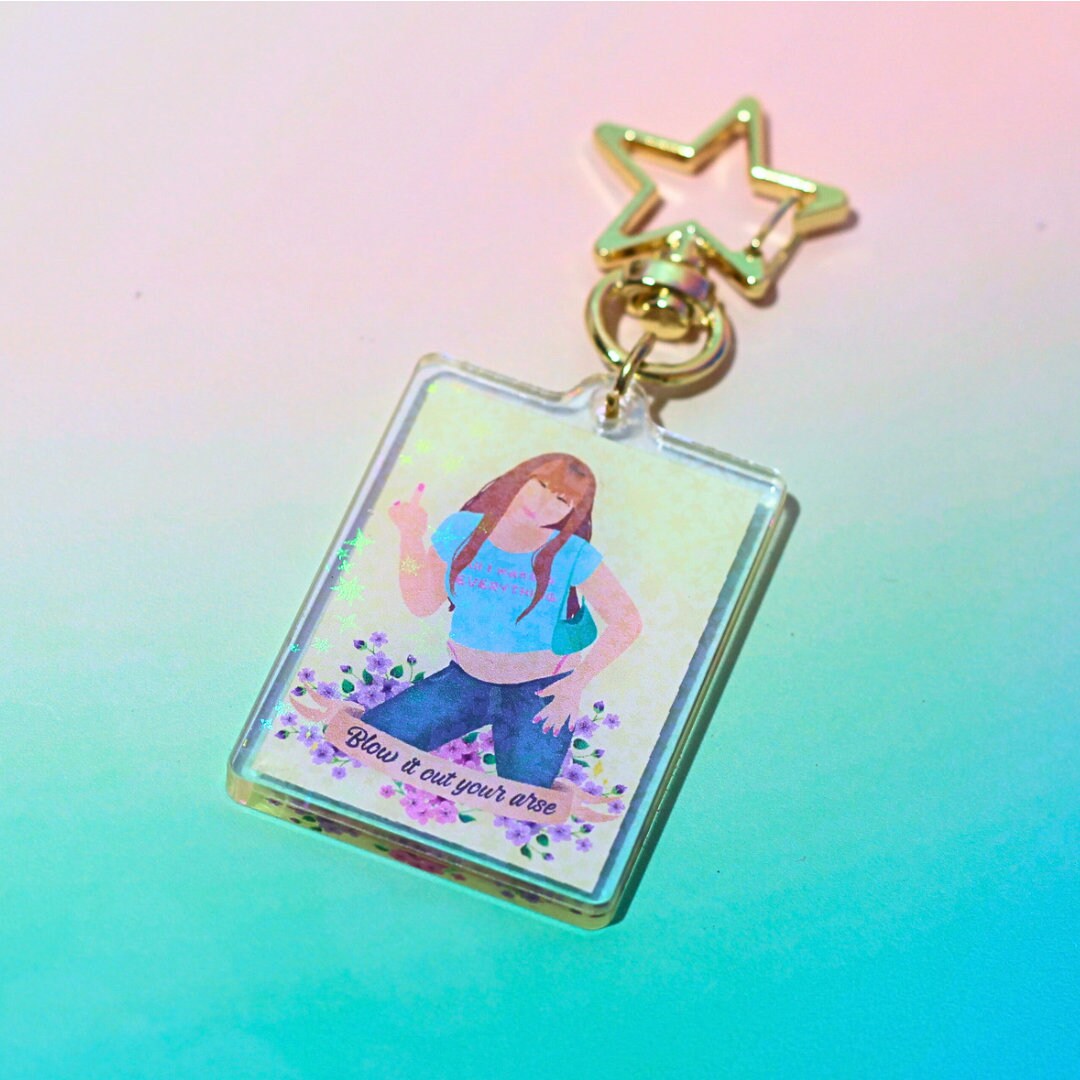 Kath & Kim Blow it out ya XXX Holographic Keyring