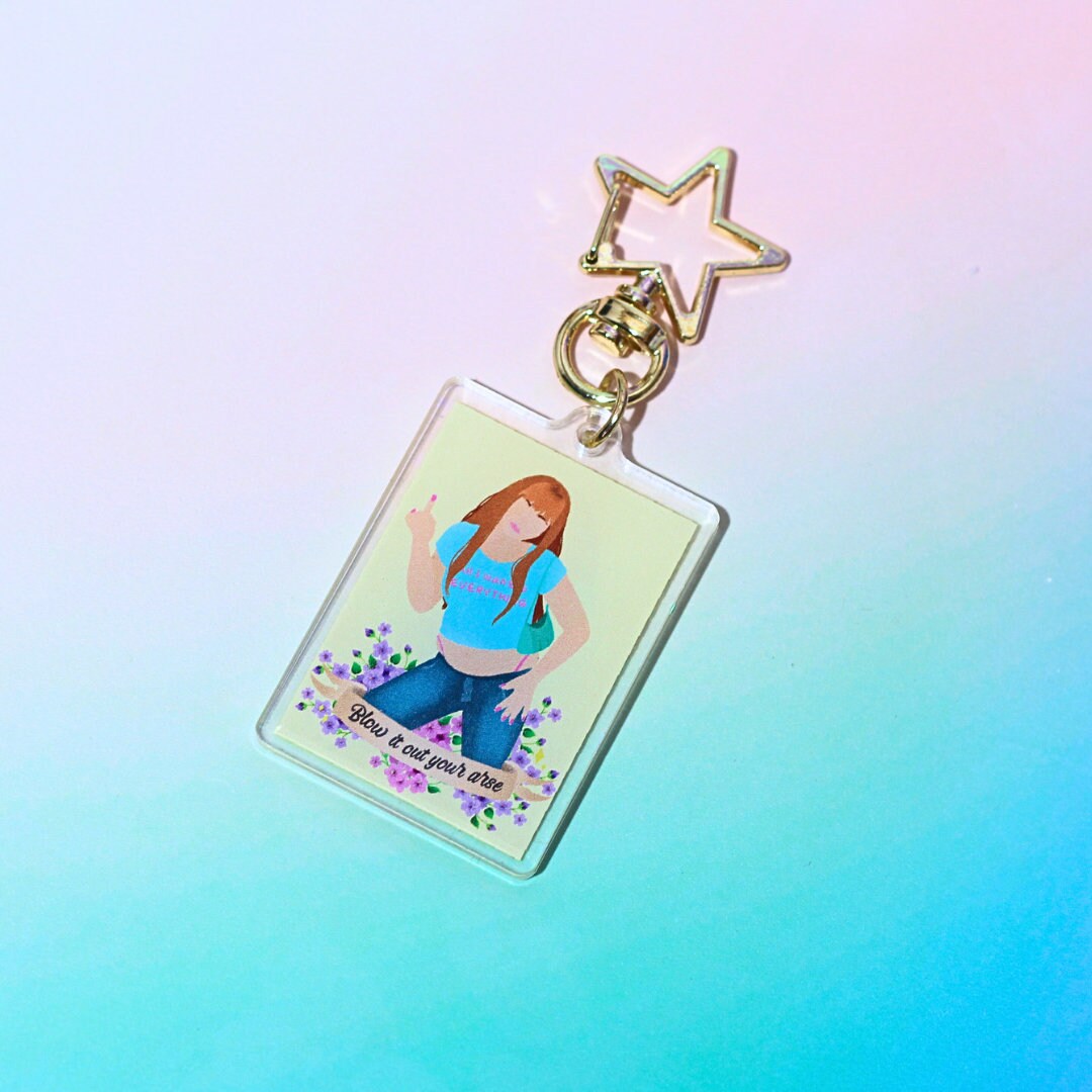 Kath & Kim Blow it out ya XXX Holographic Keyring