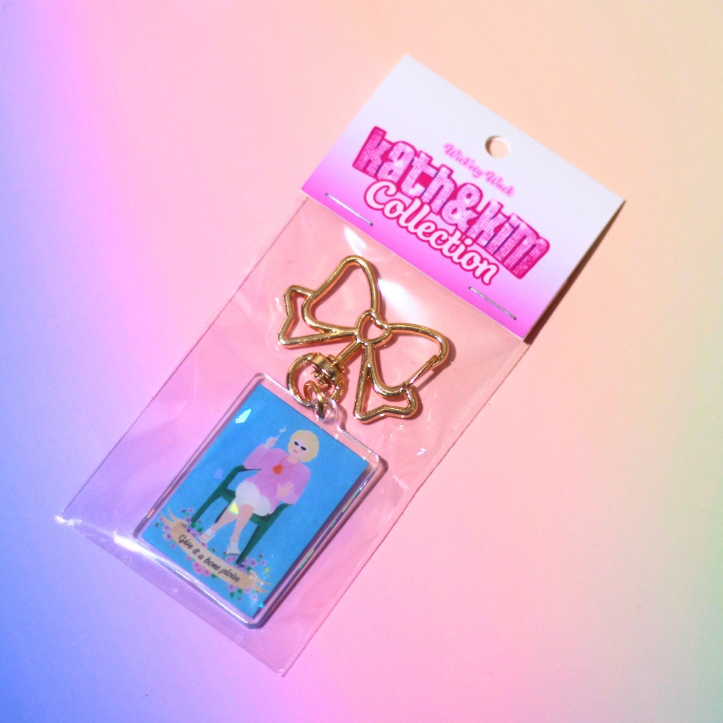 Kath & Kim Give it a bone ploise holographic Keyring
