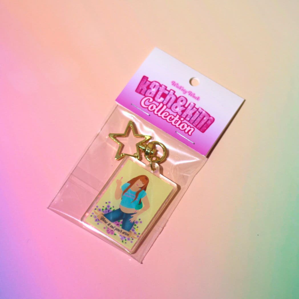 Kath & Kim Blow it out ya XXX Holographic Keyring