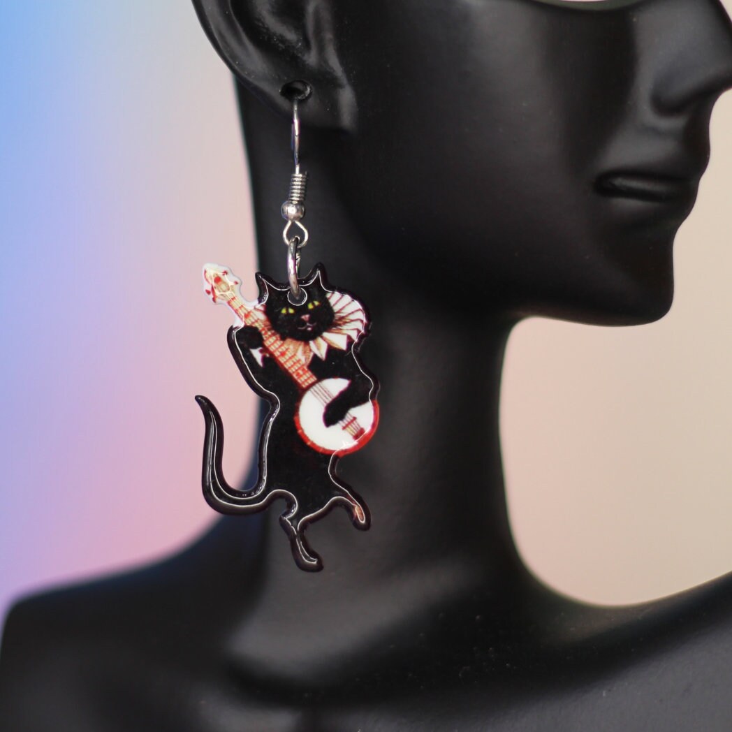 Banjo Caterson cat earrings