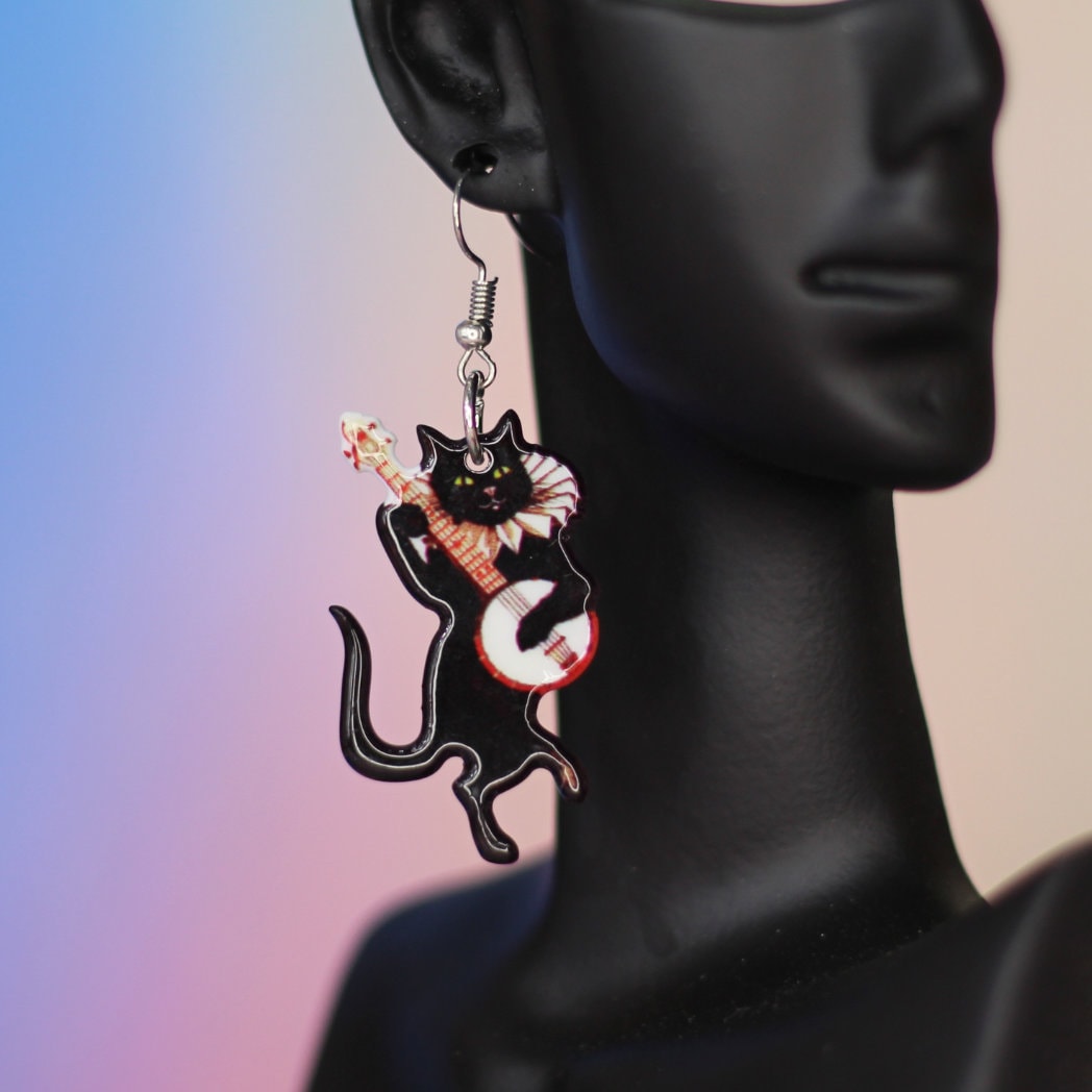 Banjo Caterson cat earrings