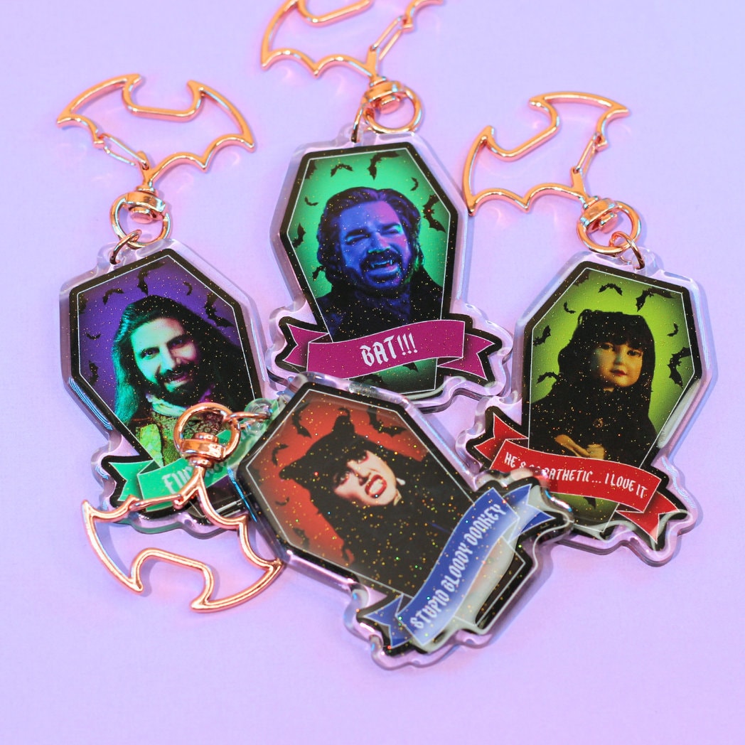Nadja Stupid Bloody Donkey Glitter Epoxy Keyring