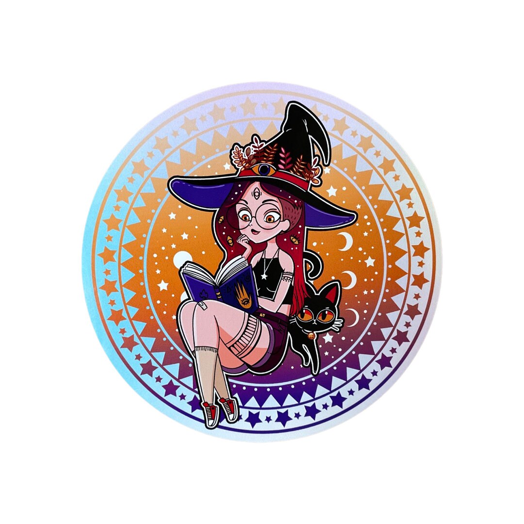 Witchcraft reading vinyl waterproof sticker