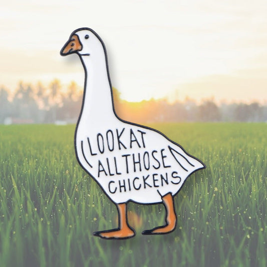 Look at all those chickens Vine enamel pin