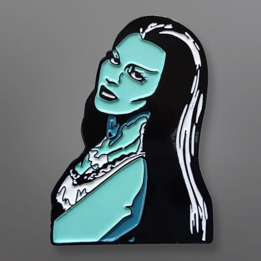 Lily Munster enamel pin