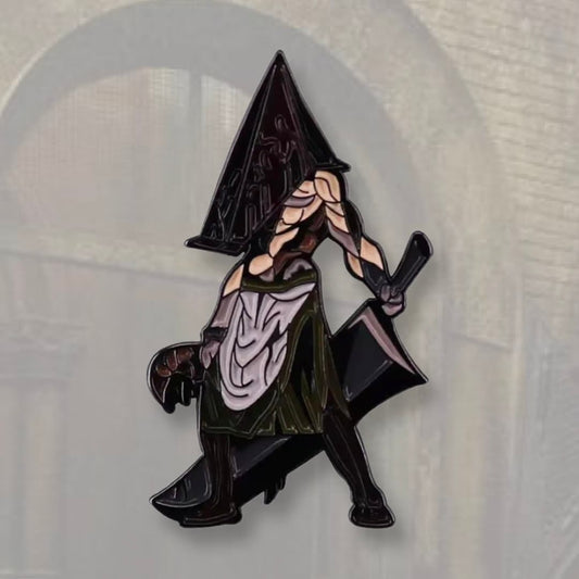 Silent Hill pyramid head horror game enamel pin
