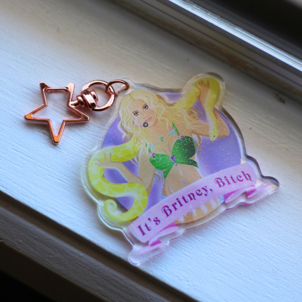 It's Britney Btch Glitter Britney Spears Keyring