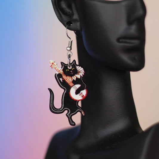 Banjo Caterson cat earrings
