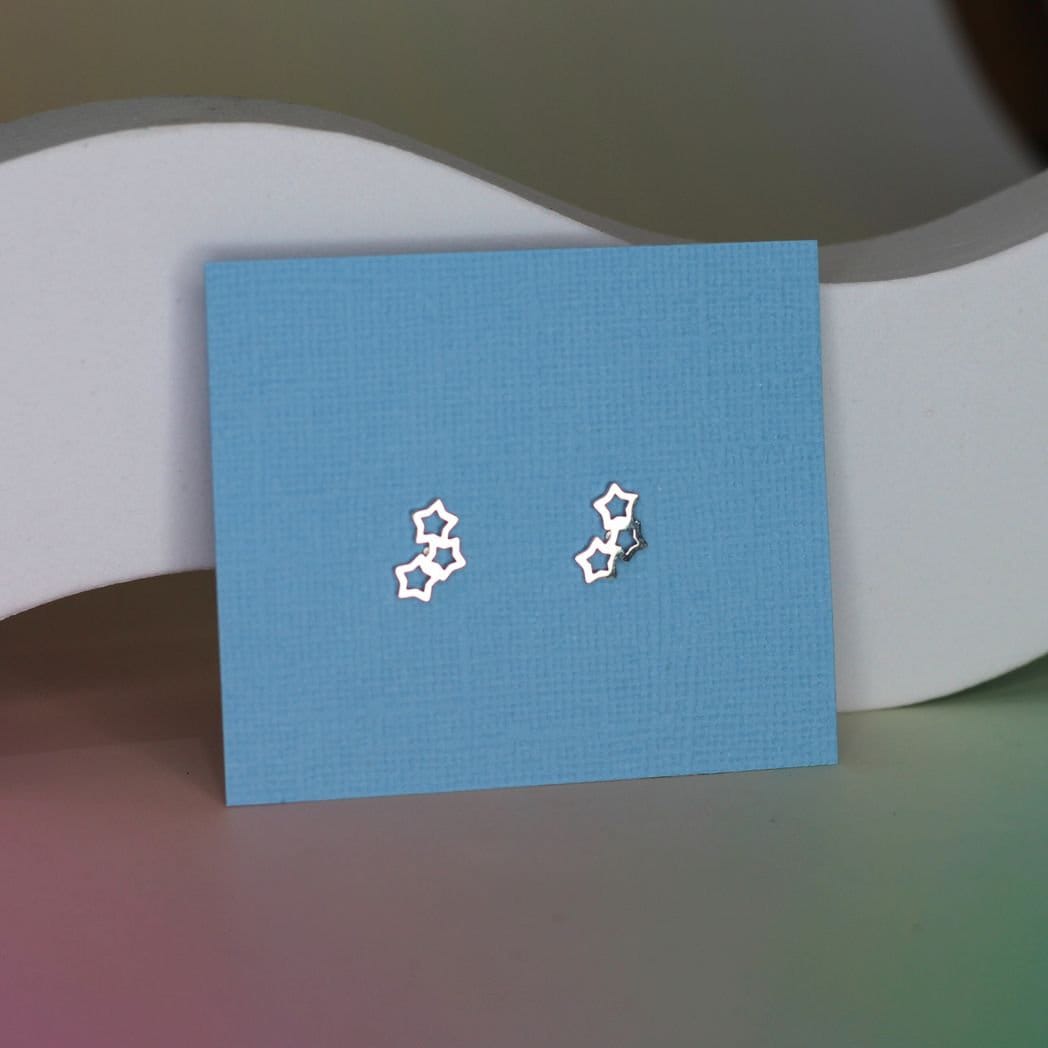 Star Trio Stud Earrings