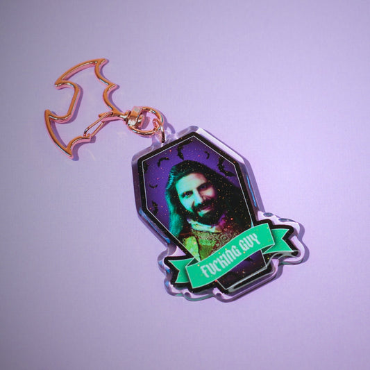 Nandor F@#ing Guy Glitter Epoxy Keyring