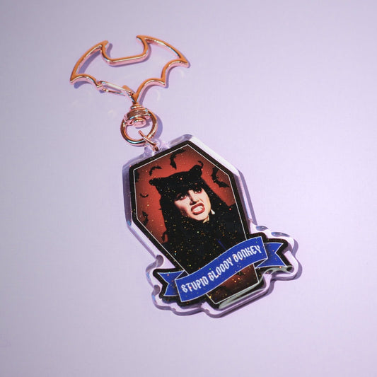 Nadja Stupid Bloody Donkey Glitter Epoxy Keyring