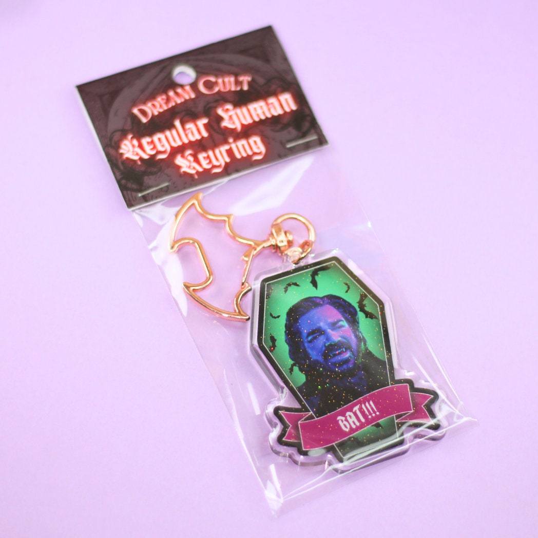 Laszlo BAT! Glitter Epoxy Keyring