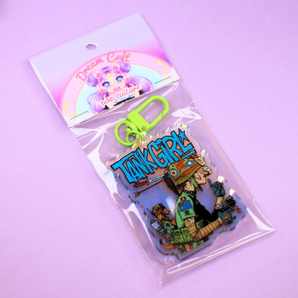 Tank Girl Holographic Keyring