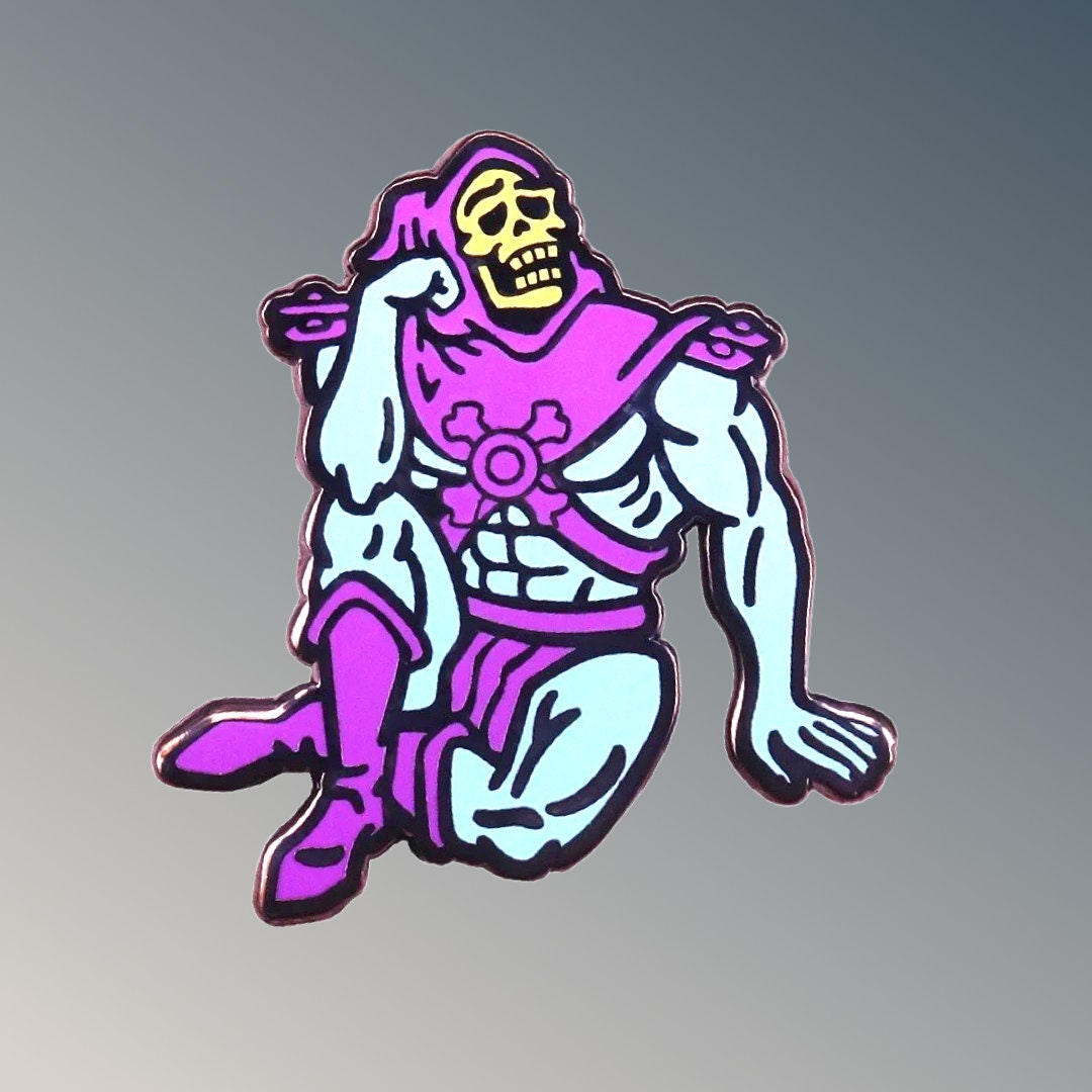 Whatchu thinkin 'bout? hard enamel pin Skeletor evil