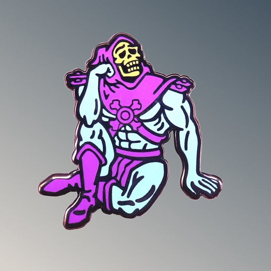 Whatchu thinkin 'bout? hard enamel pin Skeletor evil